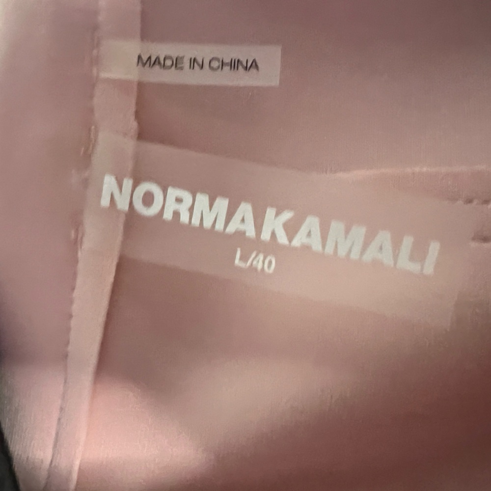NWT Norma Kamali | single breasted belted fishtail mini dress in blush; large - Picture 7 of 12